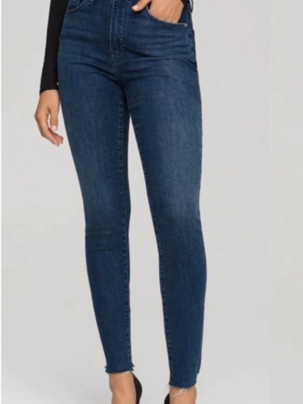 Good American Good Legs Distressed Skinny Jeans 22
